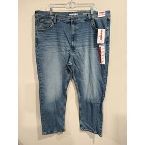 Wrangler Flex Jeans Men's 42x30 Blue Denim Stretch Straight Leg Regular-Fit